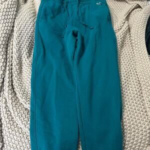 Teal green hollister co joggers